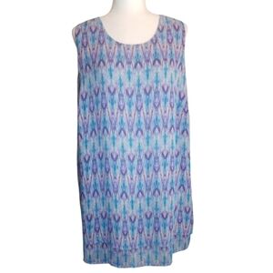 Fever Women's Blue and Purple Tunic Top
